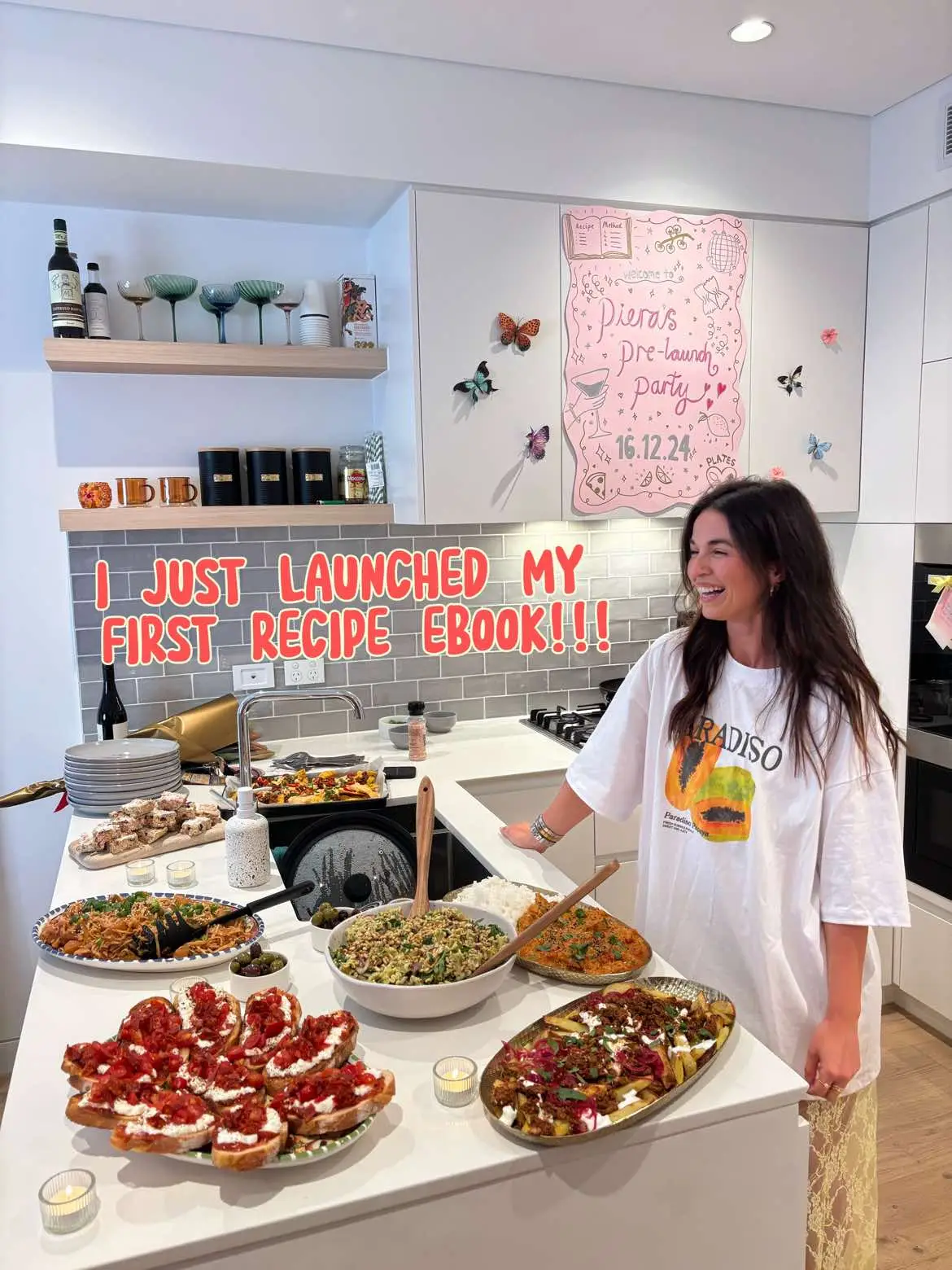 an absolute PINCH ME MOMENT… hosting a dinner party with 9 gorgeous girls using only recipes from my VERY OWN recipe book!!!! 😭💛 if this pre-launch party taught me anything, it’s that I am reaaaaaallly friggen good at what I’m doing!! and im not saying that in a cocky way, but the passion I felt when I was explaining the food we were having last night, and why I chose certain ingredients, brought me a sense of joy that I honestly had never felt before 🥹✨ (or maybe I’m just obsessed with good food hahaha but let me have my moment ok!!) there’s been soo many times where I’ve doubted myself and questioned wtf am I doing but I am so friggen proud of myself for not letting them thoughts get the better of me!!! I’ve been sharing recipes on this page for the guts of 6 years now, and to finally be able to share my FIRST EVER recipe book with you all is just surreal 😭 some of you have been here from the beginning, and some of you may have just joined - but I can’t describe how grateful I am for each and every one of you! the kind messages, comments, likes and shares, never go unnoticed and I really wouldn’t have made this dream a reality if it wasn’t for you 💛 💕Macro-Friendly Plates & Plans💞 is now available via the link in my bio!! you can get 20% OFF using the code TIKTOK20, so if you are in a position to buy it, it would mean the absolute world to me - THE EXCITEMENT IS FRIGGEN REAL🥹
