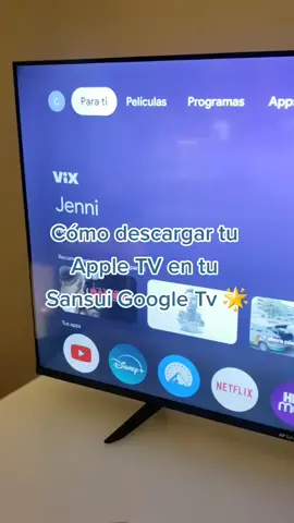 ¡Te decimos cómo acceder a Apple TV+ desde tu Sansui Google TV!​ #AppleTVPlus #Sansui #SansuiGoogleTV