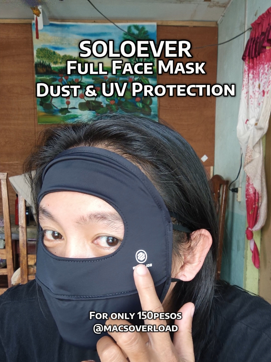 SOLOEVER Full Face Mask Dust & UV Protection for only 150pesos😱 #bandana #balaclava #tubemask #fullfacemask #skimask #facemask #turban 