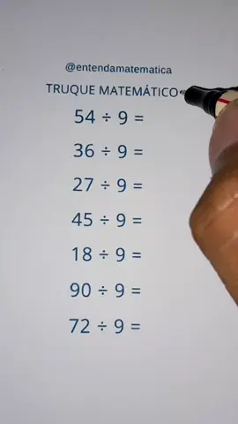 Divisão por 9 #mathematics  #maths  #agoravocêsabe  #enem  #matematica 