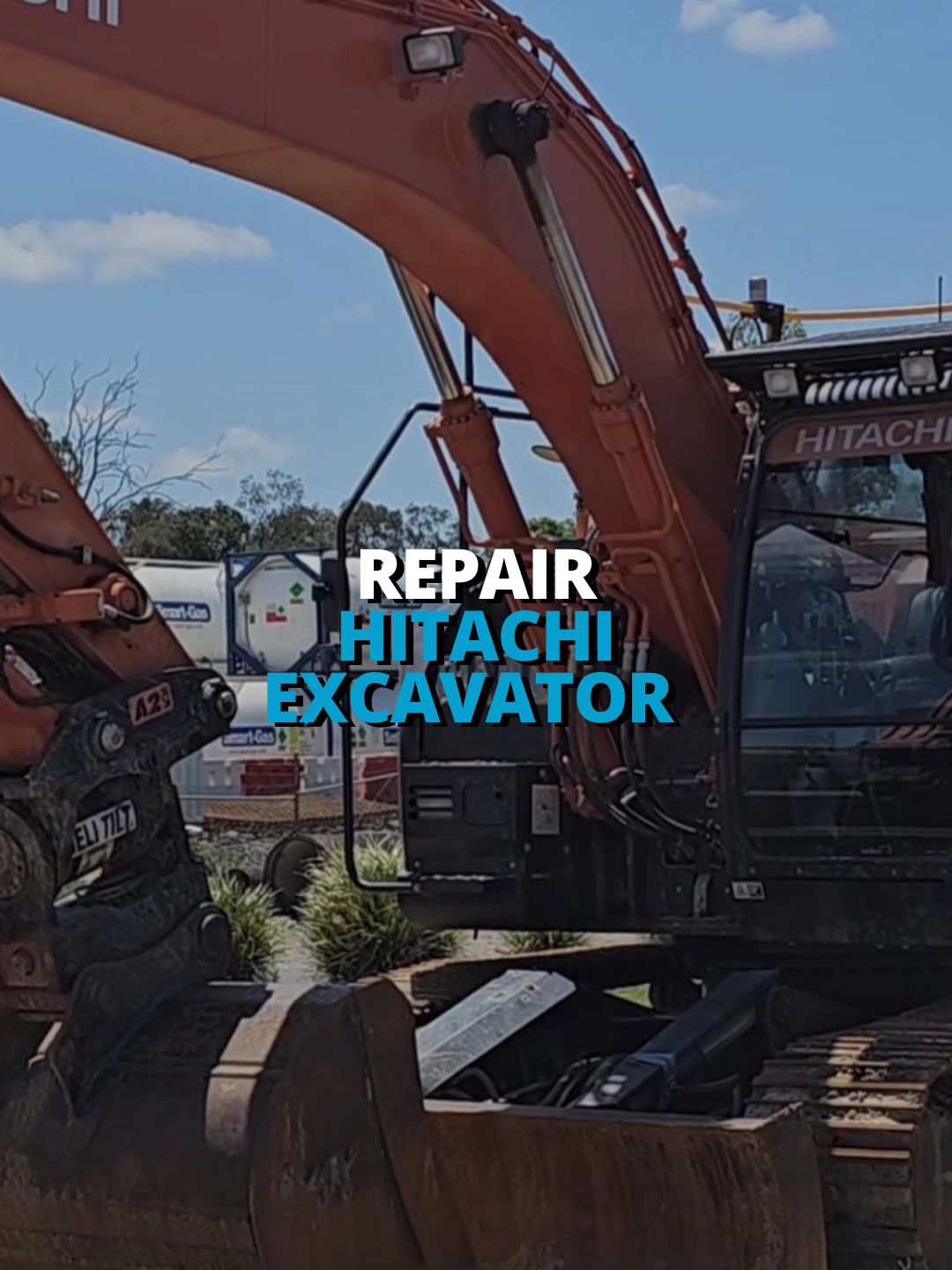 This Hitachi excavator has seen better days! #Hydraulicpress #excavator #hitachi #cuttingedgeengineering #machining #gouging #welding #heavymachinery #operator_excavator #machinist