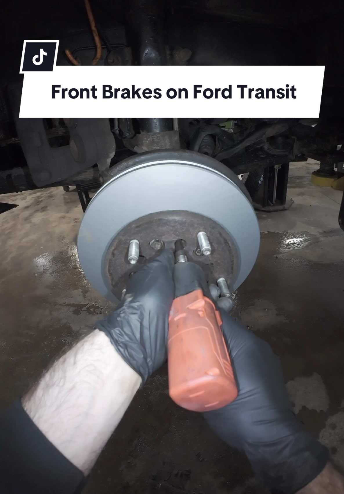 POV of replacing front pads and rotors on Ford Transit-150. #mechanic #mechanicsoftiktok #Tech #fyp #snapon #matcotools #cars #automotive #automotivetechnician #pov #harrisenco #brakes #pads #rotors #ford #transit 