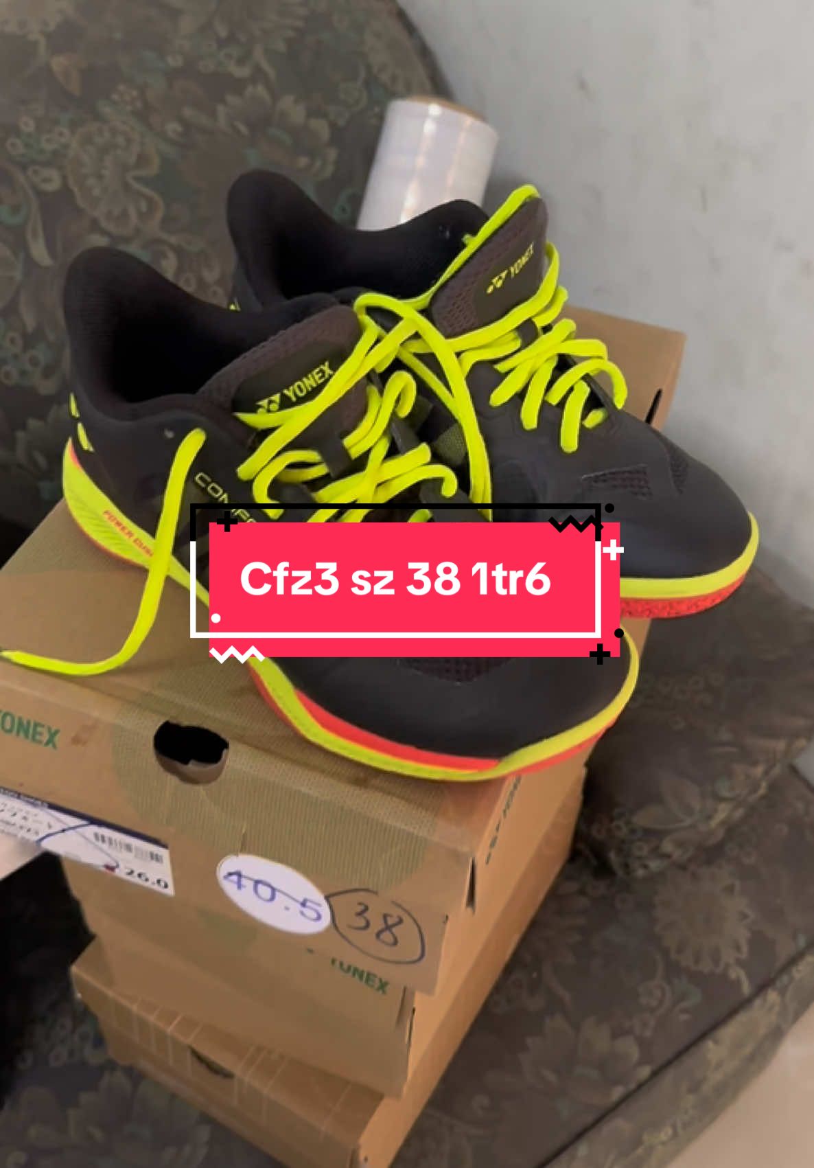 Guày yonex comfort Z3 size 38 like new giá 1tr6#caulongvietnam #badminton #giàycaulongyonex #comfortz3 