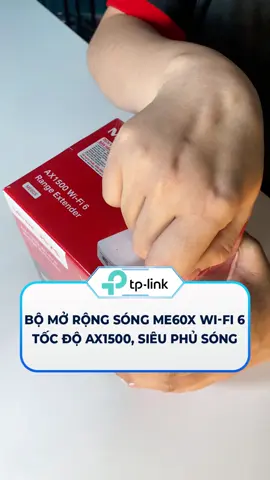 😎 Đập hộp nhanh bộ mở rộng sóng ME60X chuẩn Wi-Fi 6 Tốc độ 1500Mbps 😎#tplinkvietnam #Tieclivecongnghe #thinhhanhtiktok2024 #xuhuong2024 #fypシ゚viral #congnghe #fypシ #pc #gaming #me60x #wifi6