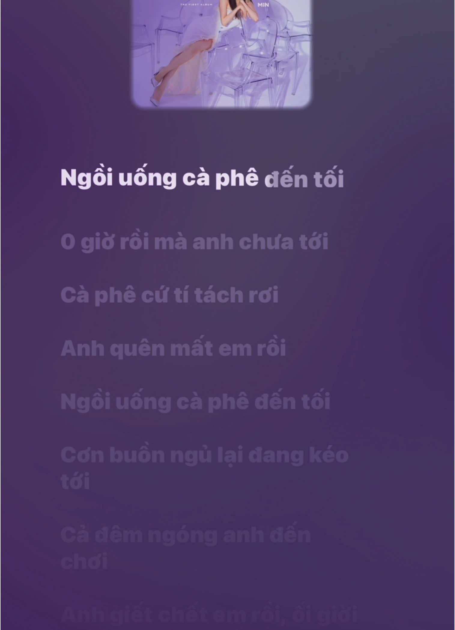 Cà Phê (Full Song Lyrics) - MIN #vietpop #trendi #lyrics #nhacvietlyrics #min #caphe 