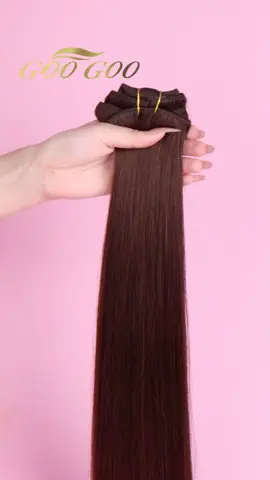 GOOGOO Cilp in hair extensions  ✨ 100% human hair, can by curled and straightened as you like #googoohairuk #googoohair #googoohairextensions #humanhairextensions #clipinhairextensions 