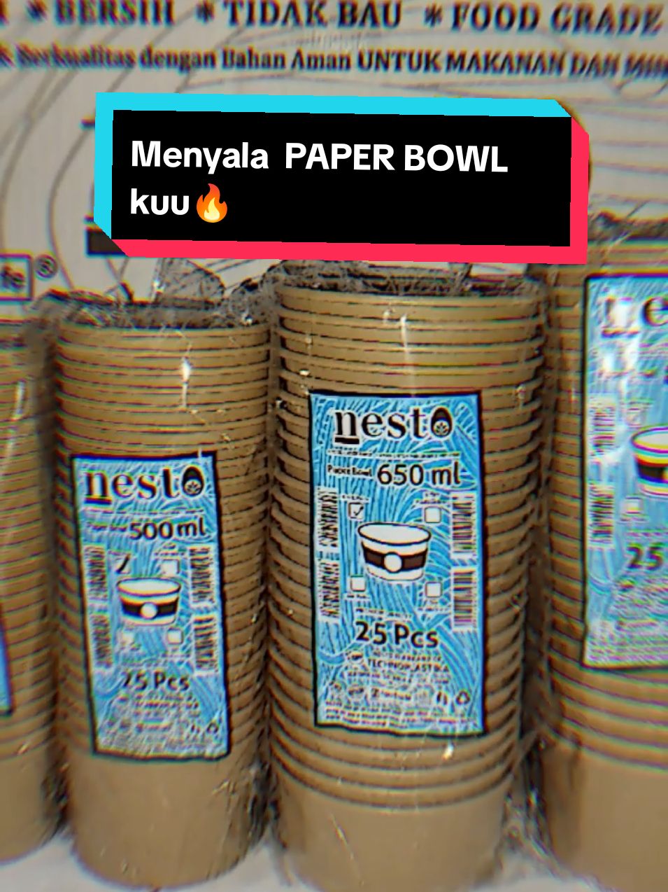 Paper Bowl. Packaging praktis dan ramah lingkungan ✨  #fyp #paperbowl #nesto #wadahkertas #mangkokkertas #packaging #kemasan #tiktok #foryou #konten 