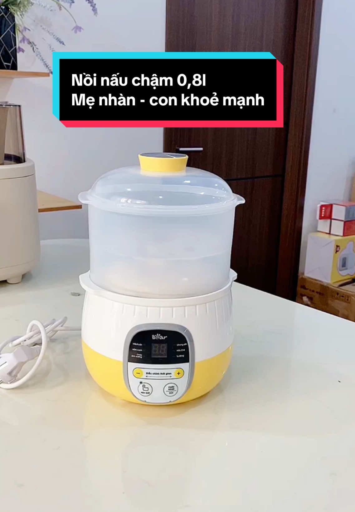 Nồi nấu cháo chậm Bear 0.8L SUBE001 Mã SPSUBE001 ✔️Dễ sử dụng: bản Quốc tế, kèm HDSD tiếng Việt  ✔️Thông minh: Nấu, hấp, hầm cách thủy, giữ 100% giá trị dinh dưỡng ✔️An toàn: Ruột nồi bằng sứ cao cấp ✔️ Yên tâm:Tự động ngắt điện khi cạn nước ✔️Thích hợp cho bé ăn dặm và người có tuổi #giadungtienich #giadungthongminh #bear #giadungbear #andam #noinauchambear #noinaucham 