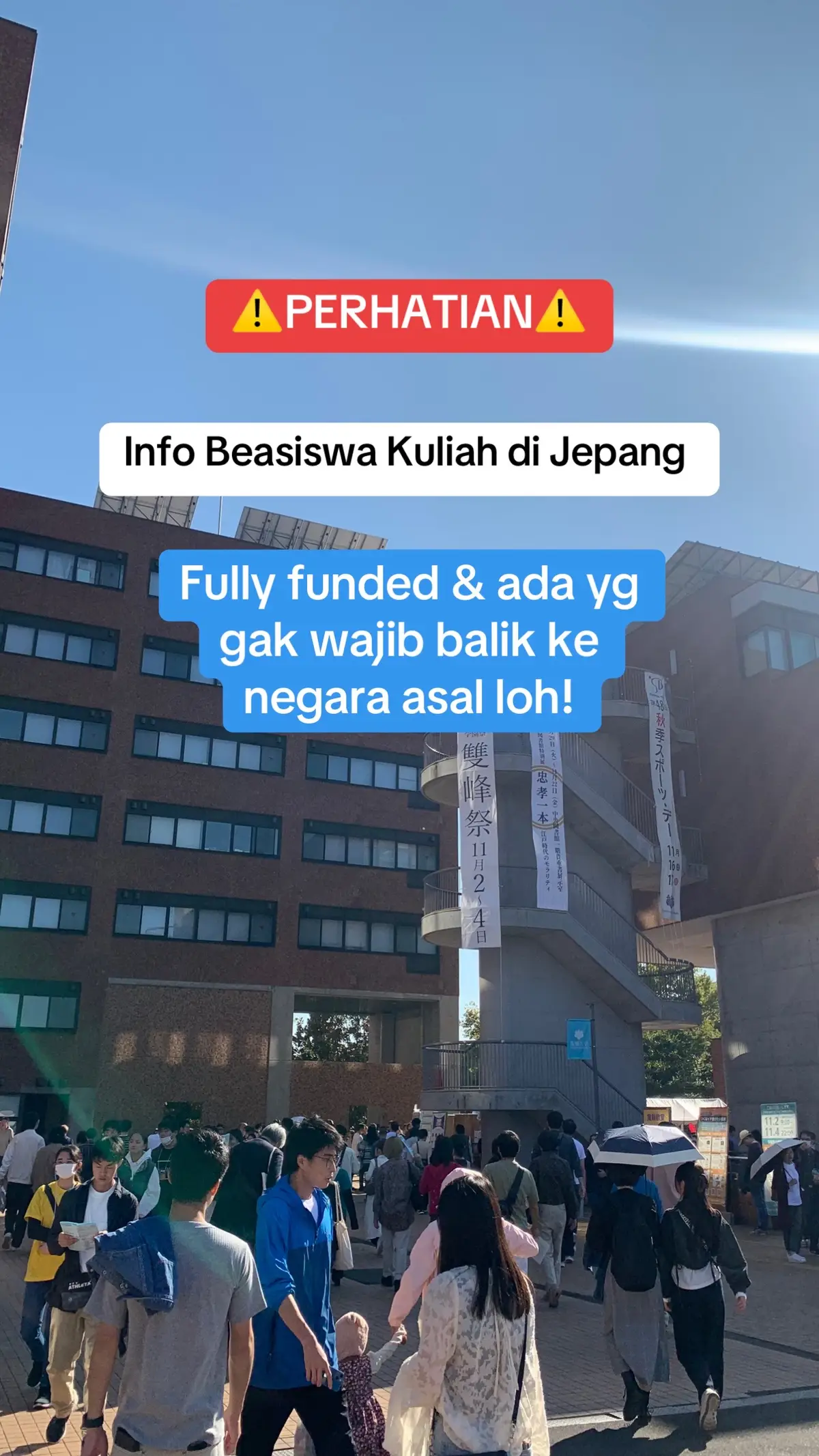 Ini beberapa info beasiswa kuliah ke Jepang. Masih banyak info beasiswa lain yg bisa di eksplor buat kuliah ke Jepang Stay tune untuk info lainnya! #beasiswa #beasiswakuliah #beasiswaluarnegeri #beasiswajepang #scholarship #kuliah #kuliahdijepang #studyabroadjapan #jepang #🇯🇵 