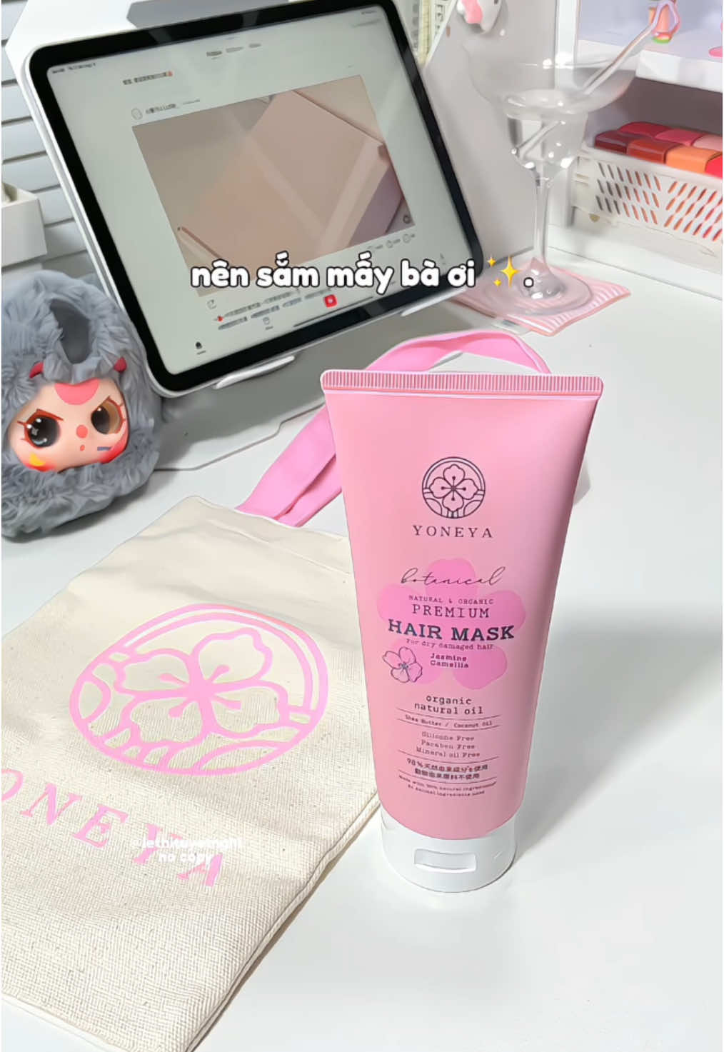 dùng xong tóc mềm mượt thích lắm luôn ✨ #yoneya #yoneyagirl #fyp #hairmask #hairtips #hairtok #haircare #haircareroutine #duongtoc #goctocdep #tocdep #foryou #xuhuong #nghile2009 