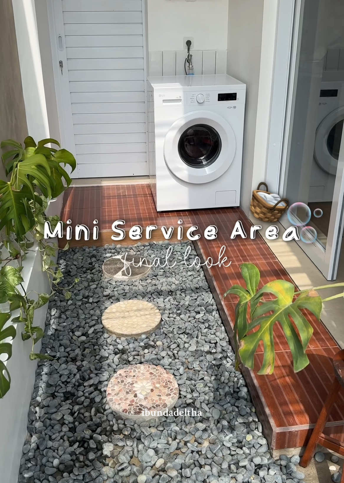 transformasi mini service area... #ibundadeltha #laundryroom #minilaundryroom #laundry #minigarden 