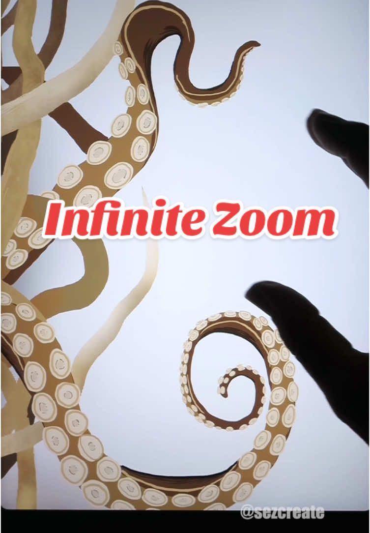 This drawing has many LAYERS! #infinitezoom #digitalart 