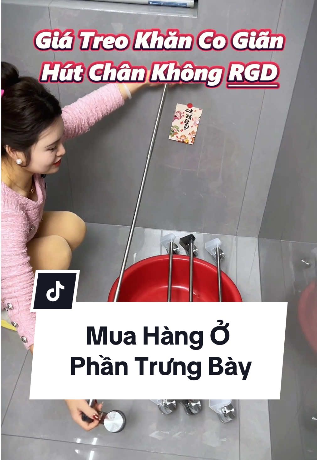 Giá treo khăn co giãn hút chân không của shop @Rừng Gia Dụng 2 #housecare #runggiadung2 #sanphamxuhuong #xuhuongtiktok #giatreokhantam #giatreokhandantuong 