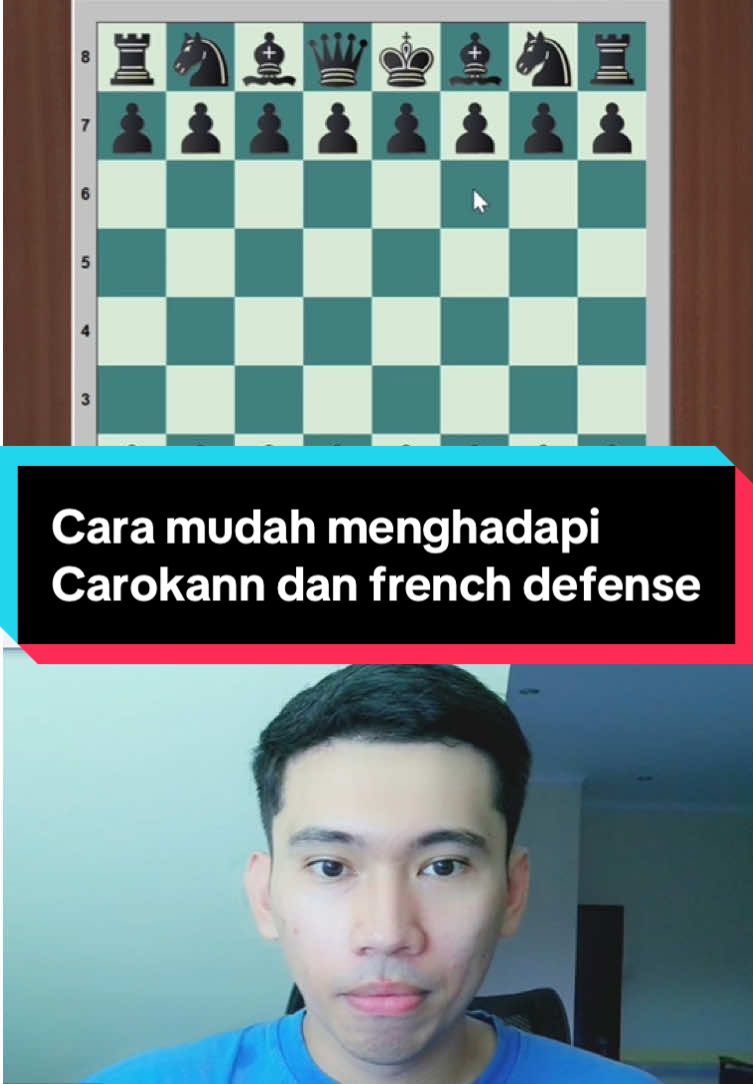 Cara mudah menghadapi carokann defense dan french defense #catur #chess #caturindonesia 