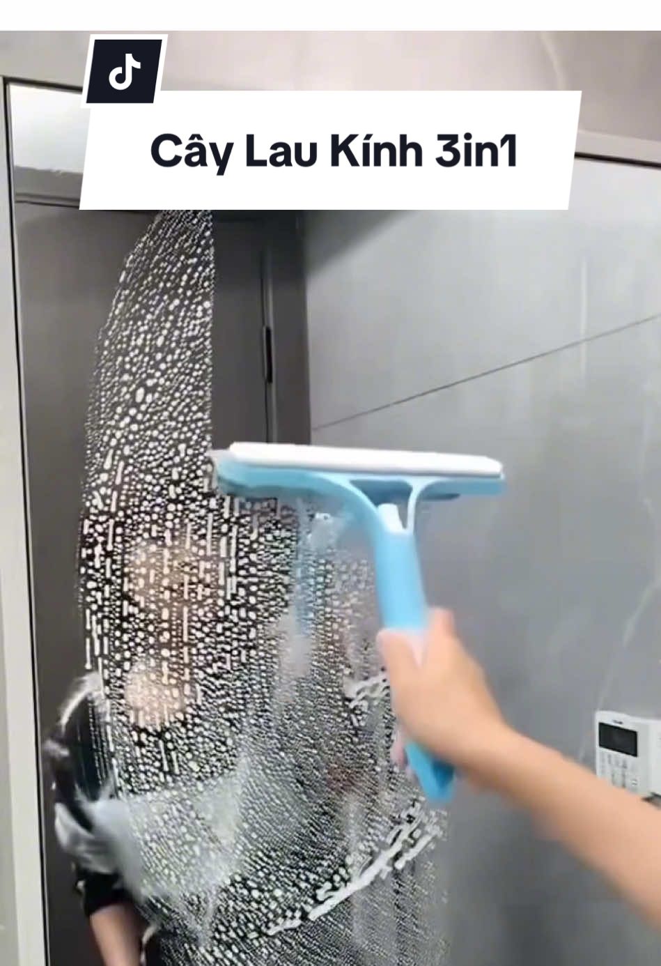 Cây lau kính gạt kính nước sàn nhà 3 in 1 chổi gạt nước thông minh kết hợp bình xịt,nhỏ gọn tiện lợi cho việc vệ sinh! ##câylaukính##dọnnhàđóntết##giadụngthôngminh
