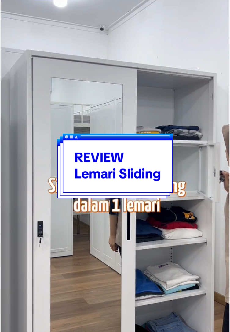 LEMARI SLIDING VIRAL BANGET 🥰🤣🥳 #fyp #furniture #wibgajian #viral #rangkabesi #lemaribesi 