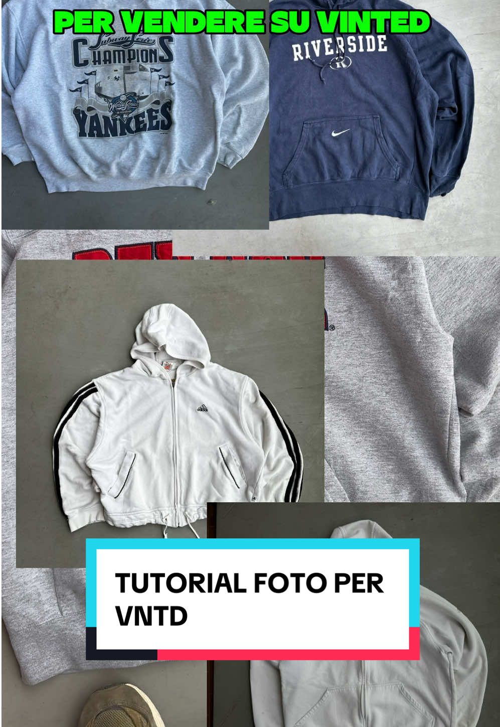 Vuoi fare la foto perfetta per vendere su vinted ? TUTORIAL BASE . PER FARE LA FOTO PERFETTA PER UNA HOODIE . (Molti già fanno e conoscono questo tipo di foto , altri non sanno che sono le foto che gli utenti medi di vinted apprezzano di più ) #vinted #hoodie #comevenderesuvinted #vintage #tutorial #tips Questo contenuto ti è stato utile ?