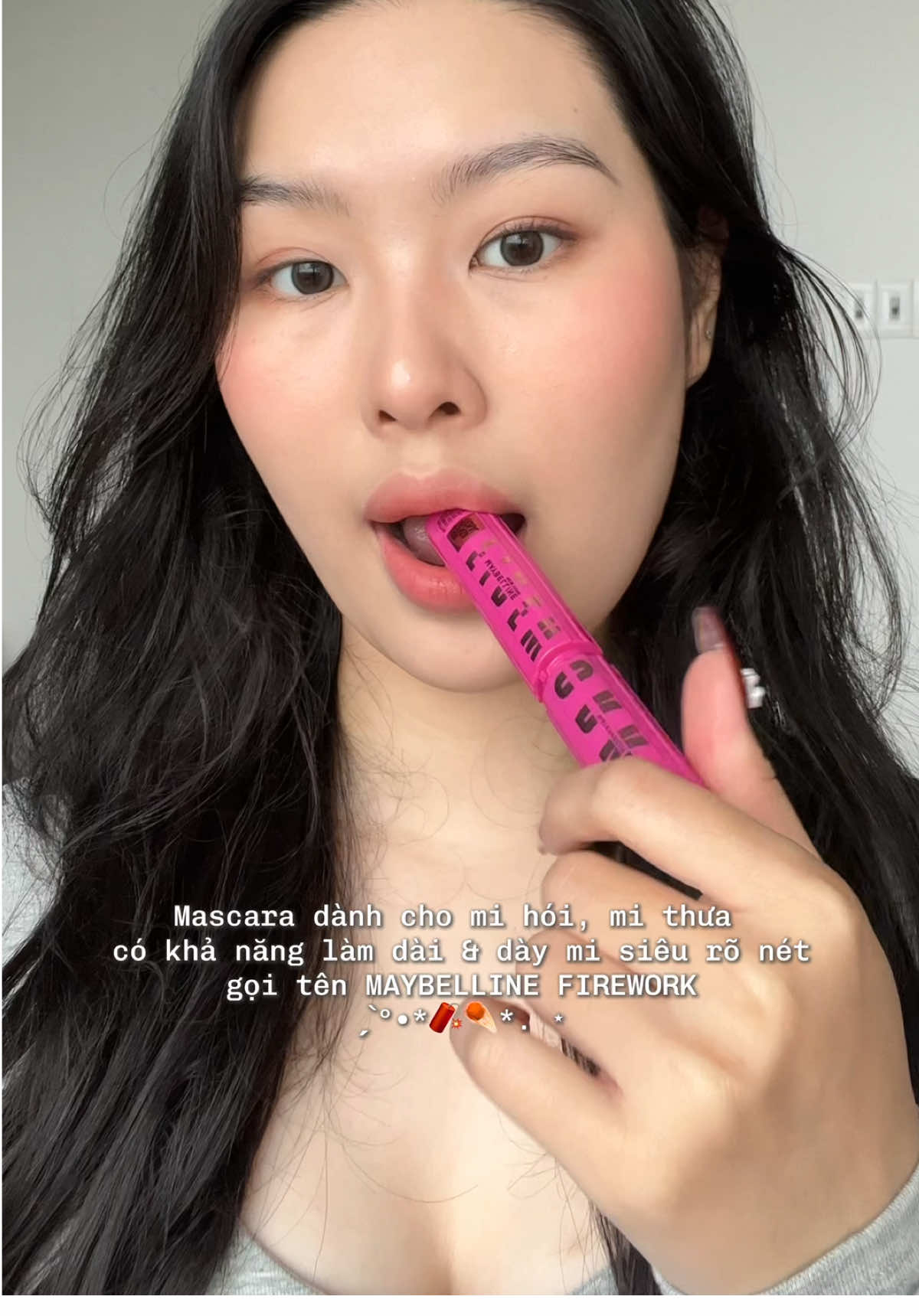 Mascara mới của nhà M hiệu ứng làm dài & dày mi siêu tốt mà siêu nhẹ mi luôn 💕 #thuvienmakeup #maybelline #mascarahacks #fyp #xuhuong 
