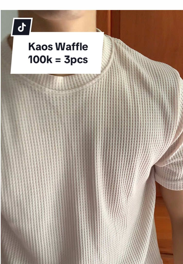 Kaos Waffle secakep ini 90rban dapat 3pcs bebas pilih warna🤩🔥 #kaoswaffle #kaospolospria #kaospolosmania #inspirasioutfit 