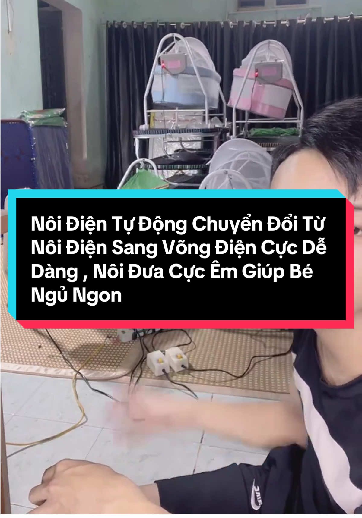 Nôi điện tự động chuyển đổi từ nôi điện sang võng điện cực dễ dàng, nôi đưa êm ái giúp bé ngủ ngoan #xuhuong #noidientudongchobe #noidiendanang #LIVEhighlights #TikTokLIVE #LIVE 