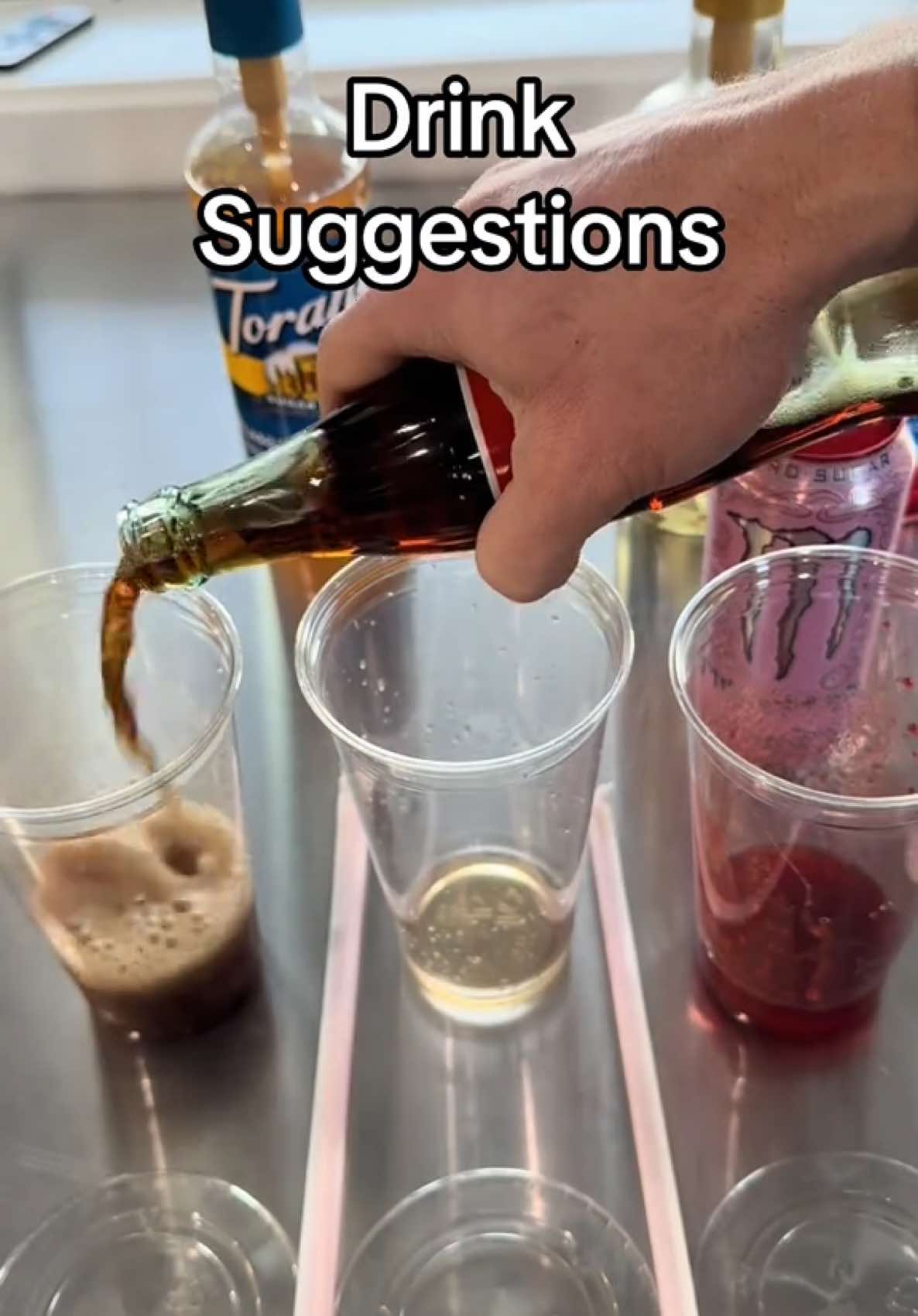 Drink suggestions from Roll for Soda episode 104 1. Coke and peanut butter cup 2. Rootbeer, peanut butter cup and Vanilla cream 3. Strawberry Monster, peanut butter cup, strawberry syrup, cheesecake syrup and strawberry puree.  Would you try any of these?                 #soda #cocktail #rollforsoda #rollforspirits #barista #dirtysoda #pop #coke #pickmeup #coffee #drinktok 