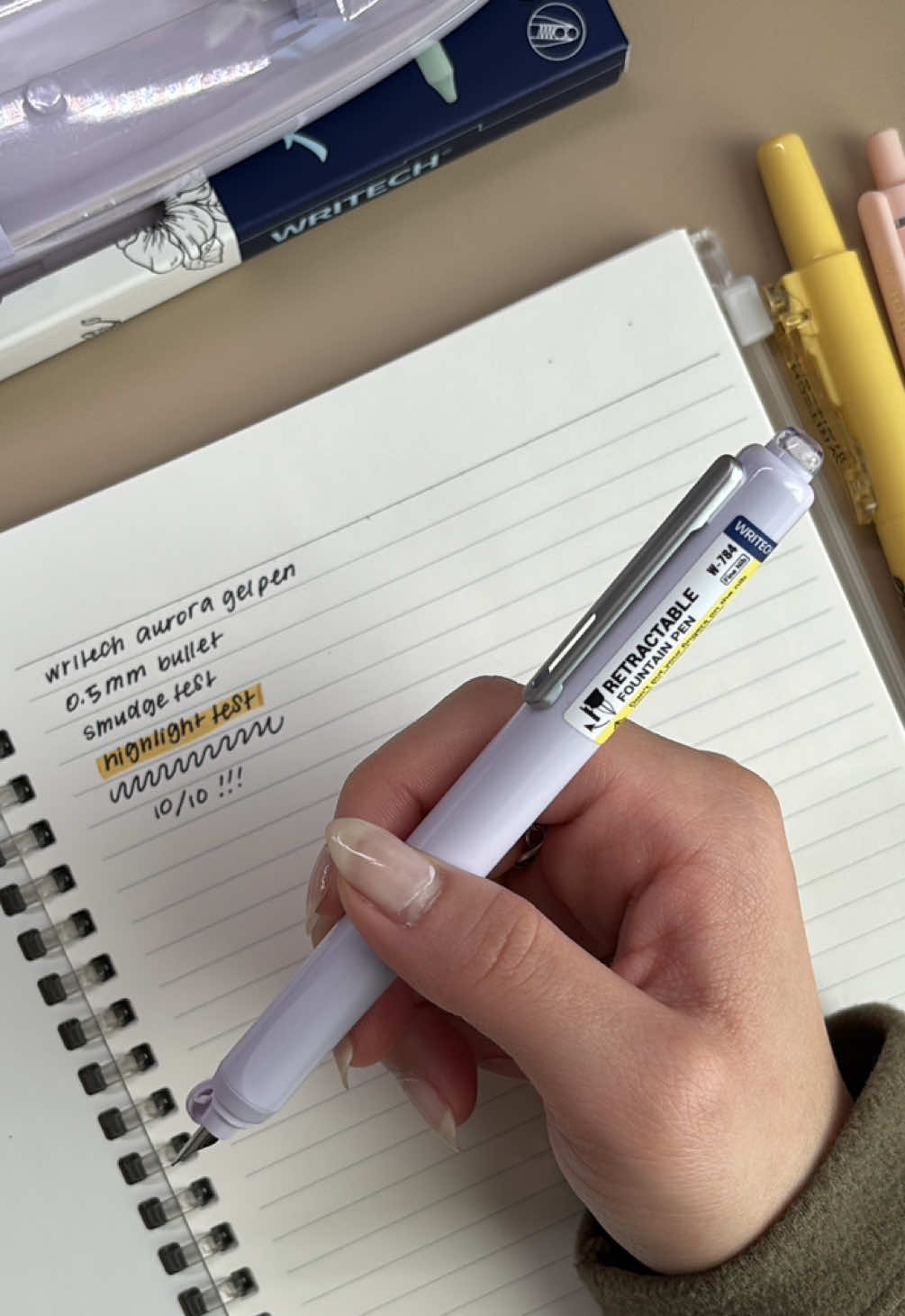 🖋️ I’ve been loving this retractable fountain pen from Writech! It’s bleed-resistant, highlighter-friendly, smudge-resistant, and come in these beautiful pastel colors! They’re perfect for writing on the go, and the ink capsules make for a mess-free inking process. ☕ Thank you to @WRITECH for sending them my way! 💌 🤍 #journalaesthetic #cozyvibes #slowmorning #productivity #stationery #aestheticdesksetup #journal #journalwithme #desksetup #morningroutine #cozyhobbies #studytok #studywithme #lsat 