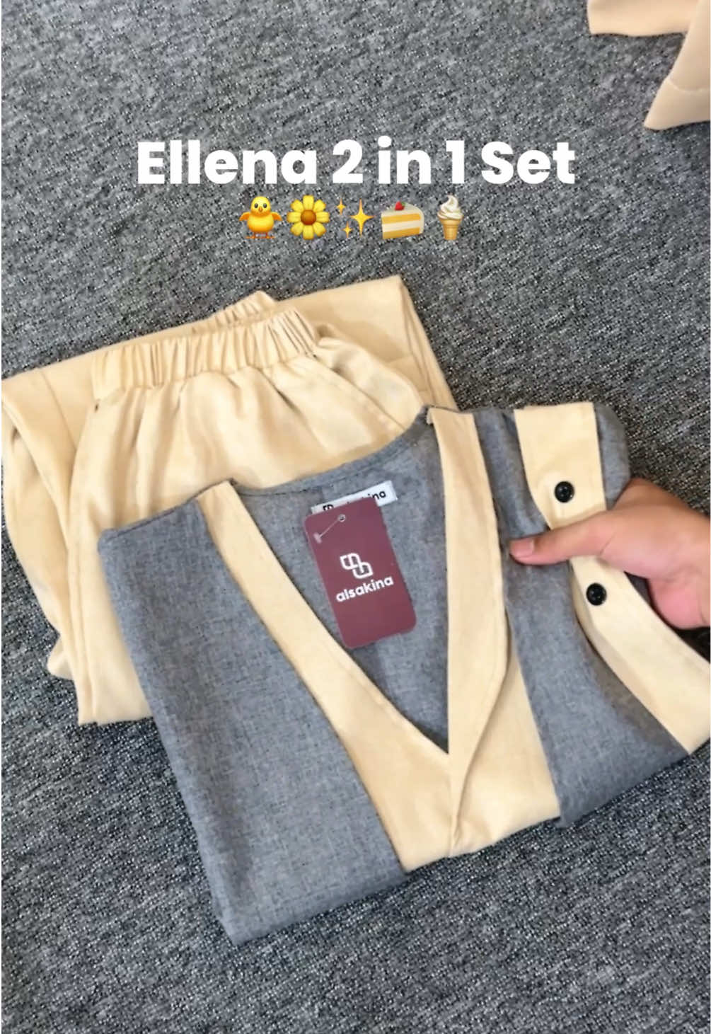 Stelan wanita kekinian✨ Ellena 2in1 dah dapet vest sama celana 😍🫵🏻 bahan premium cek deh lagi promo 🤏🏻 #promoakhirtahun #outfitinspo #alsakinaofficial #belilokal #paydaysale #wibgajian 