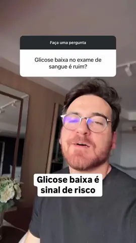 Glicose baixa é mal sinal. 🚀Manda pra suas amigas