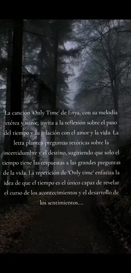 Only time - Enya ✨ #sentimientos #traducciones #enya #time #pensamientos #amorvida 