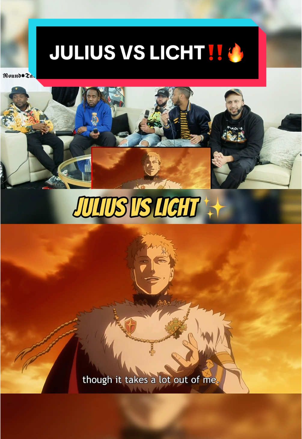🗣️PEAAAAKKK CLOVER🔥#rttv #animereaction #anime #reactions #blackclover #wizardking #julius #juliusnovachrono #licht 