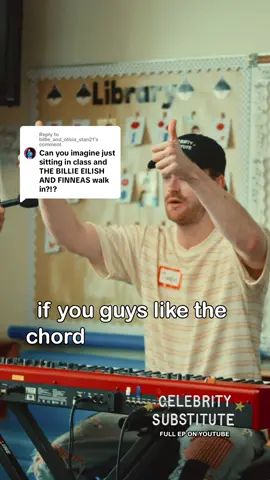 Replying to @billie_and_olivia_stan21 When in doubt, play an A chord! Watch @BILLIE EILISH and @FINNEAS bring their Grammy Award-winning songwriting skills to the classroom in the newest episode of #CelebritySubstitute—now on YouTube. #billieeilish #finneas #birdsofafeather #grammyawards #songwriting 