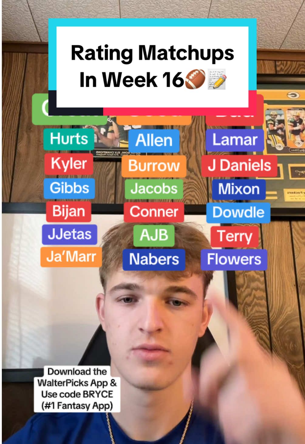 Rating Fantasy Matchups in Week 16🏈📝 #nflcontent #fantasyfootball #fantasycontent #titanswalterpicks