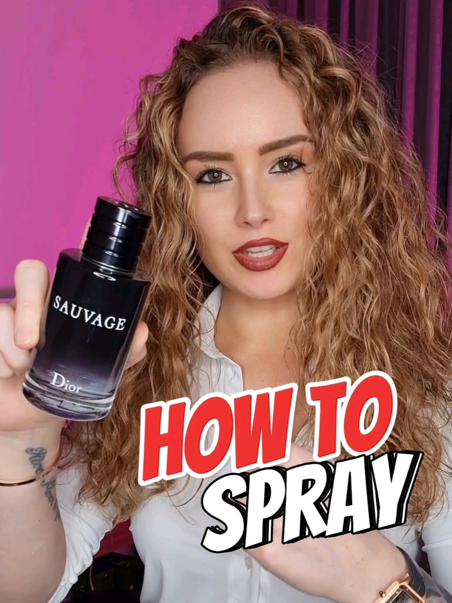 How to spray Dior Sauvage to get compliments 😉 #perfumetok #fragrance #perfumetiktok   #fragranceformen #cologne #Curlyfragrance 