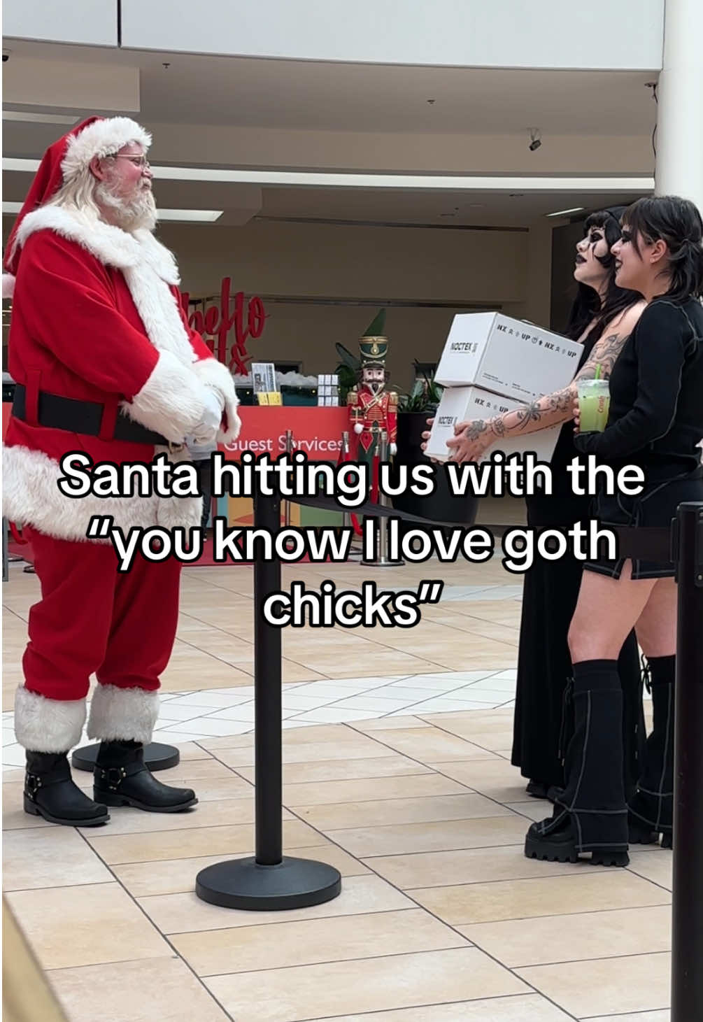 Santa 🤝 goth girls >> Mystery Box drops this Friday 12/20 at 10am! Watch us pack your Mystery Box on live, register to be notified 🖤 #holidayshopping #shopping #alttiktok #OOTD #goth #gothgirl #holiday 