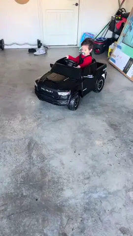 Thank you to his nina and nino @HunnyBunns323 @TommyGunnz for his truck ! He absolutely loves it!@Rickersons #CapCut #fyp #riding #dodge #ram #baby #rolling #truck #kids 