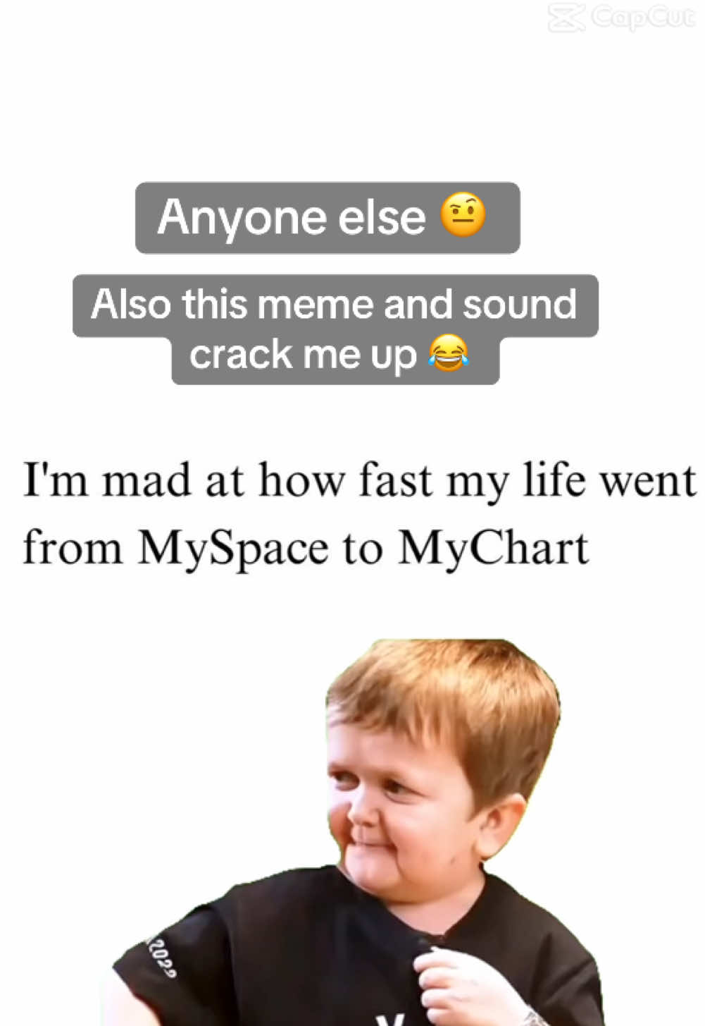 MySpace to MyChart so quickly just doesnt seem fair 🤣 #myspace #mychart #funny #timeisathief #laughter 
