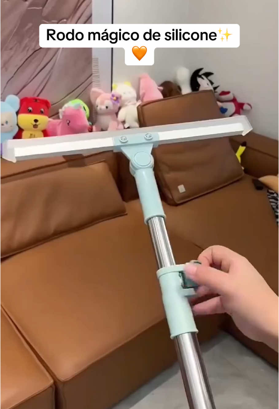 Rodo de silicone para limpeza de piso e vidro✨🧡LINK NOS COMENTÁRIOS. #achadinhos #fouryou #shopee #rodomagico #casa 