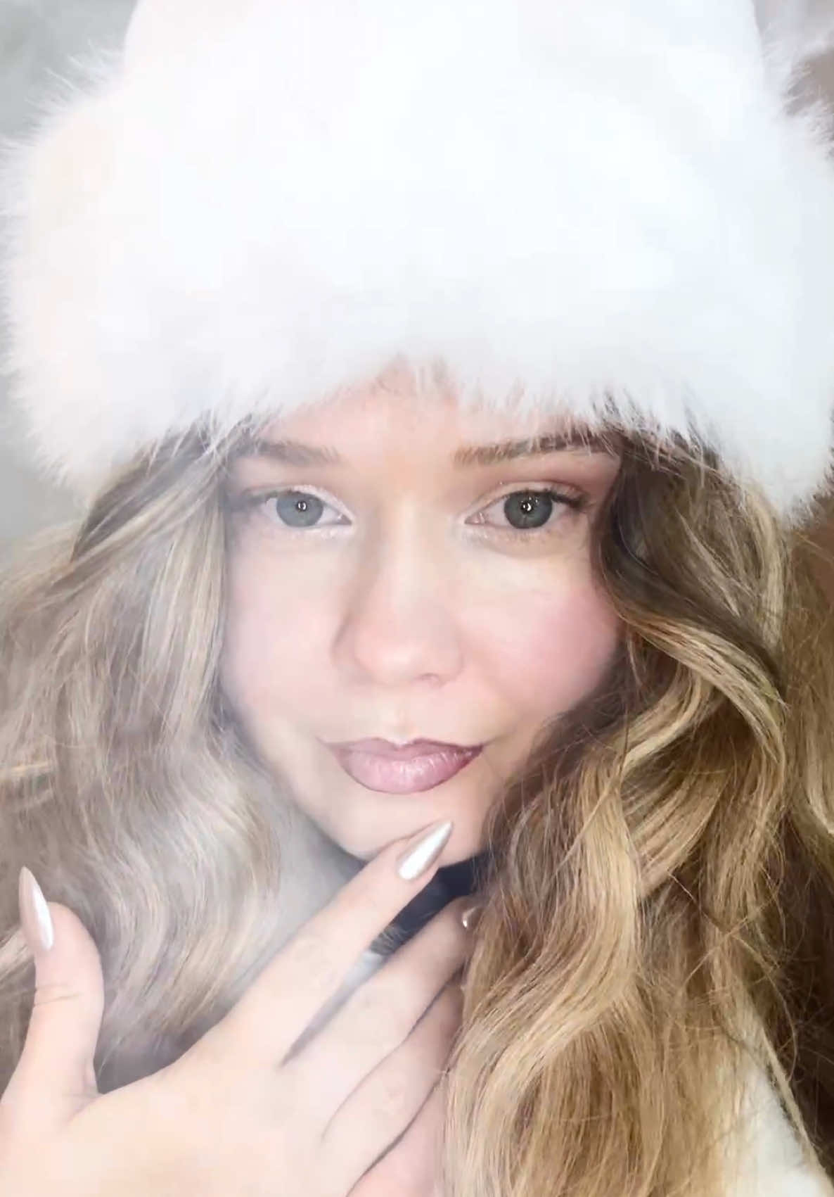 Serving frosty vibes with this icy doll look ❄️✨  would you try this?  #IcyDollMakeup #SlavicGirlCore #MakeupTransformation #FrostyGlam 