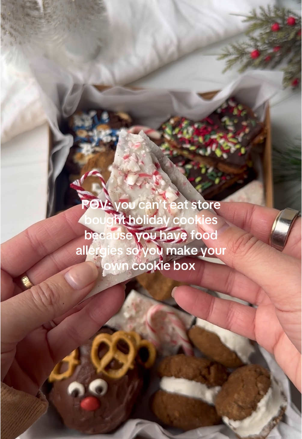@lesswithlaur allergy-friendly cookie boxes 🎁🍪 Those of us who have food allergies and dietary restrictions also deserve to enjoy food and fun treats during the holidays! This cookie box was so fun to make! It would be a great activity to do with your family, partner or kids ❤️ Happy holidays!  @Bob’s Red Mill @YumEarth | Allergy-Friendly @Ghirardelli Chocolate Company @hukitchen @Quinn Snacks | Gluten Free @MissJonesBakes  #allergyfriendly #cookiebox #holidayfood #glutenfreedessert #glutenfreerecipes 