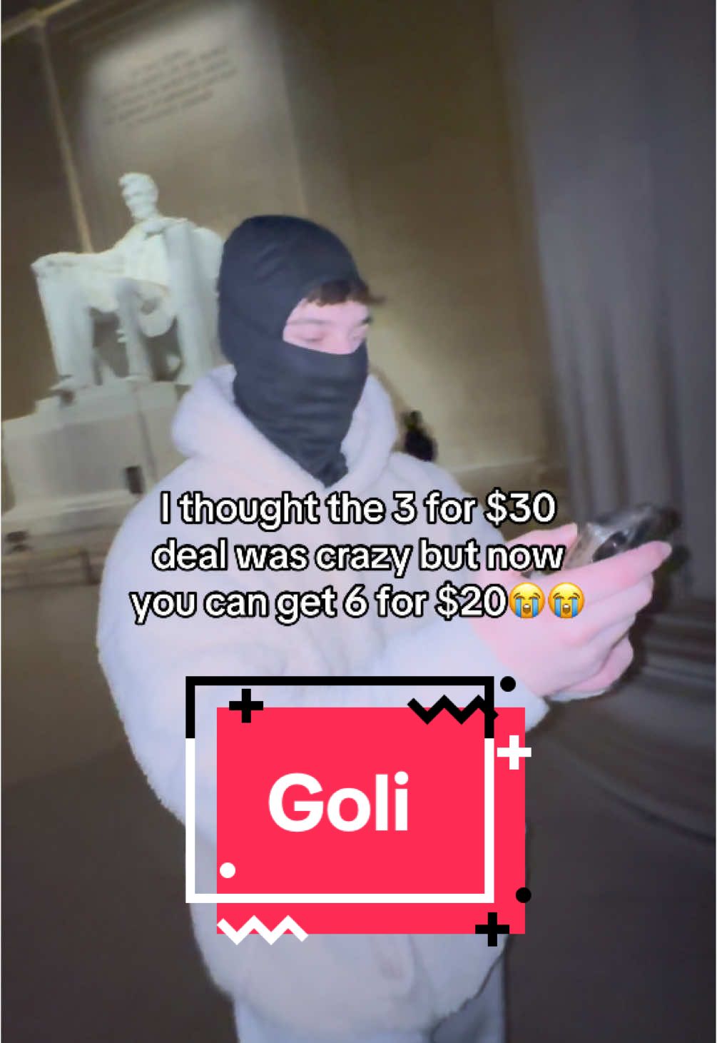 What was he doing? #goli #ashwagandha #sale #holiday #christmas #stress #anxiety #washington #dc #monument #abelincoln #abrahamlincoln 