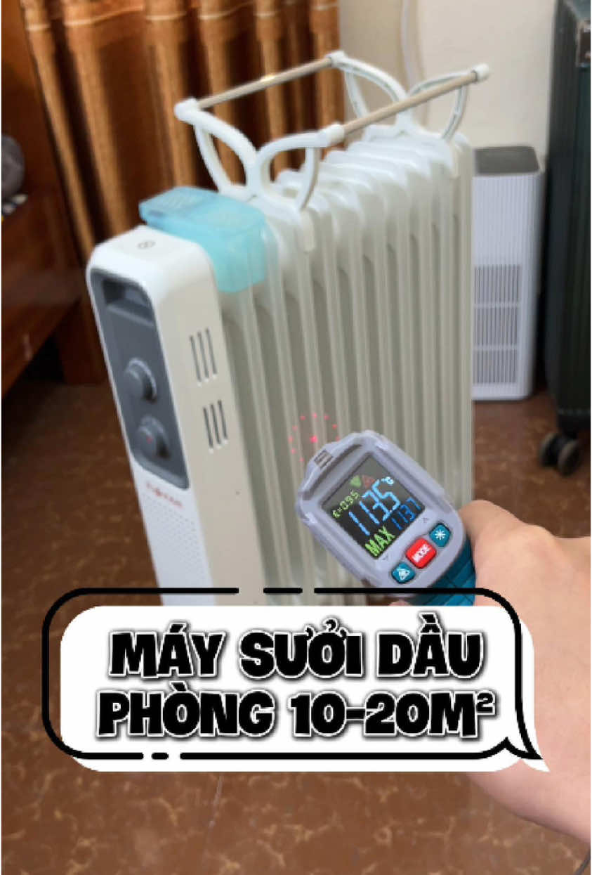 Máy sưởi dầu, sưởi ấm không ồn không phát sáng không hanh khô ngột ngạt #tienkiemchung #kocnet #LearnOnTikTok 