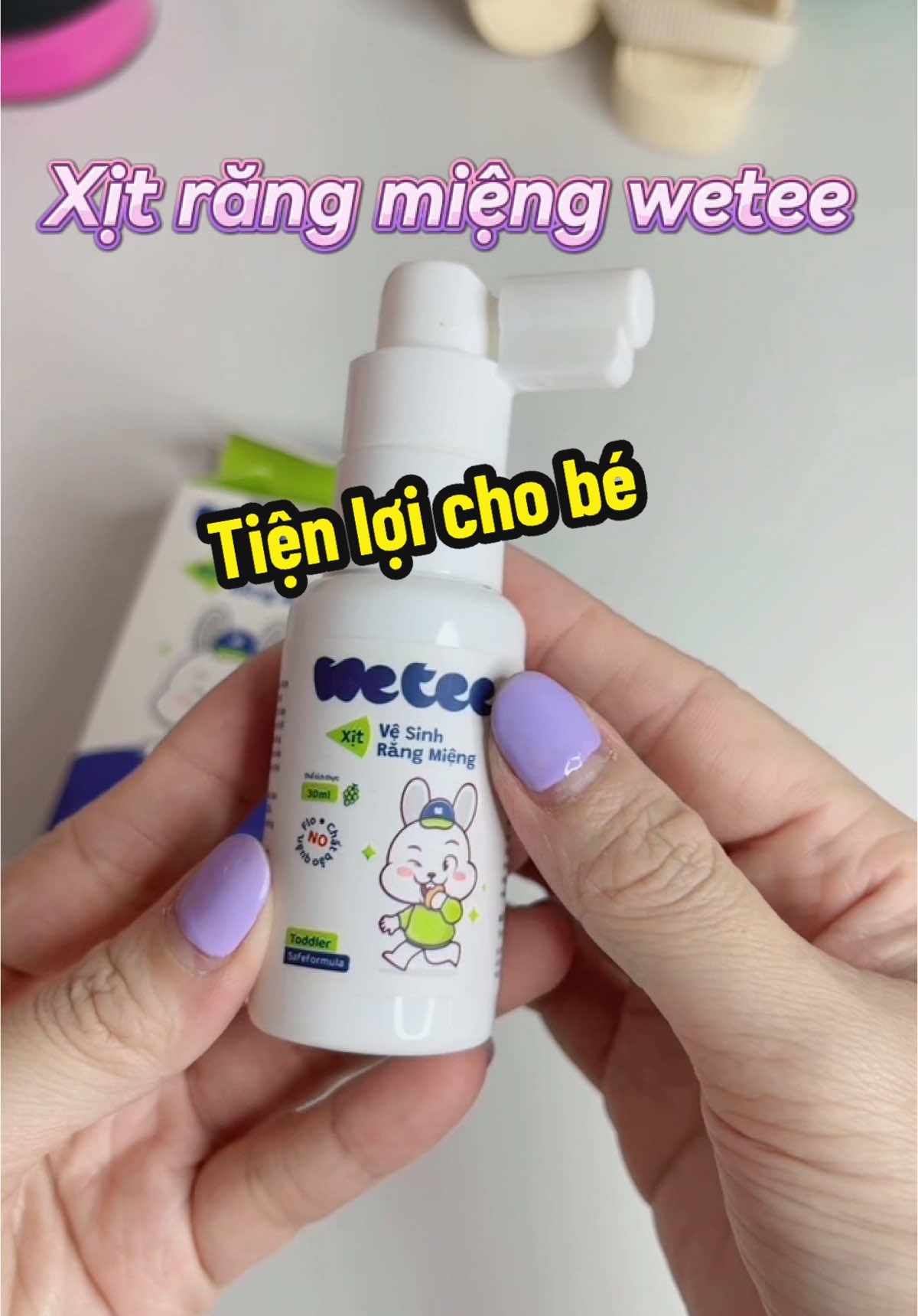 Xịt vệ sinh răng miệng wetee cho bé 1 tuổi #xuhuong #nganmebemiu🌼 #viralvideo #wetee #xitrangwetee 