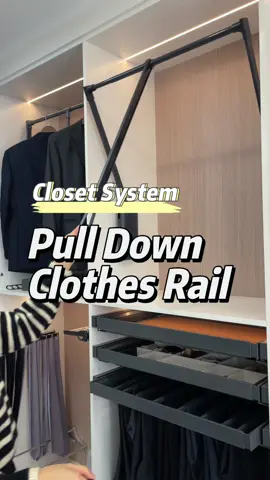 Can somebody tell me when I use our pull down closet rod to hang up some of the shirts backwards would be a problem? #WardrobeAccessories #PullDownRod #SpaceSaving #ClosetSolutions #ClosetHardware #HomeOrganization #StorageSolutions #WardrobeLift #HomeImprovement 