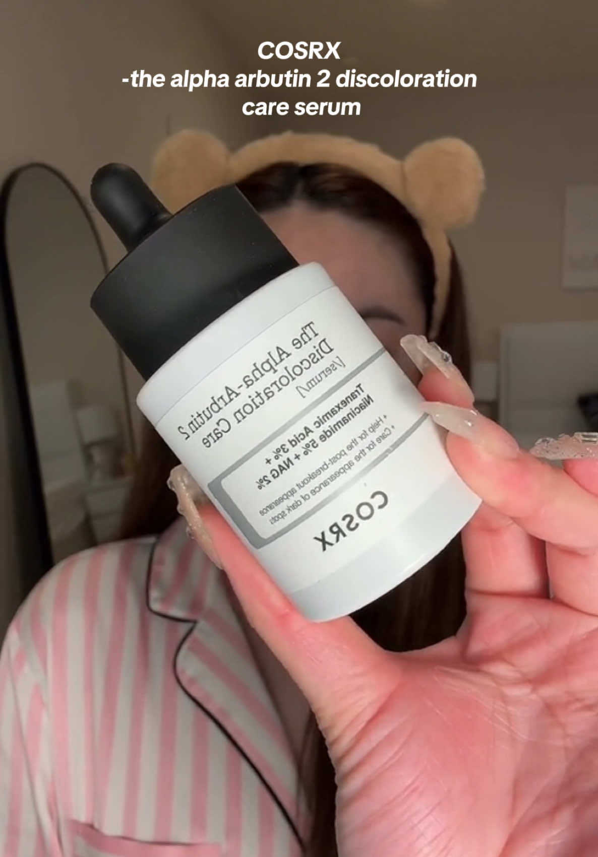 my favorite serum for dark spots & pigmentation!✨ @COSRX Official @COSRX US @beautytap #cosrx #cosrxdermskincare #therx #alphaarbutindermserum #alphaarbutin #postacneserum #darkspots #hyperpigmentation #discoloration #mirrorskin #glassskin #tiktokmademebuyit #crxxbtjan25 