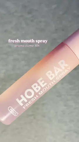pake ini mulut jadi wangi 😭🫵🏻 #mouthspray #hobebar #unboxing 
