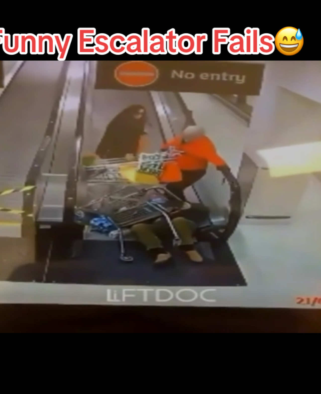 Funny Escalator Fails 😅😂 #fyp #funny #fails #escalator #laugh 