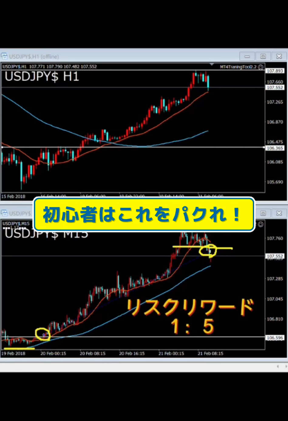 【手法はシンプルでいい】FX初心者の方は覚えて #fxトレーダー #fx手法 #ドル円 #副業 