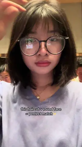 This haircut looks good on my chubby face #fyp #roundface 