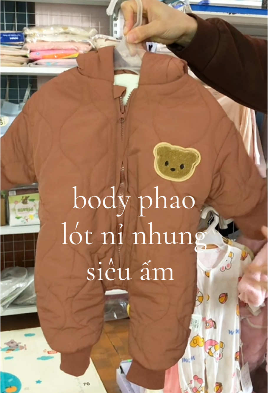 Body phao lót nỉ siêu ấm cho bé ! bộ liền thân kéo khoá #body #bolienthanchobe #bodytranbong #quanaochobe #tiepthilienket #xuhuong 