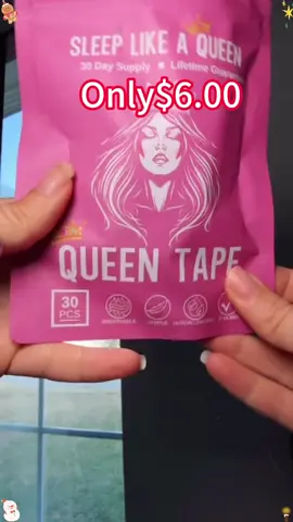 For just a few dollars, you can have better quality sleep! Long term use prevents bumps #sleep #sleepmouthtape #breathingthroughmouth #mouthtape #benefitsofmouthtape #sleeplikeaqueen #sleeptips #sleeptips #mouthtapetips #queentape #qualitysleep #qualitysleep#christmasstockingfillers #fyp #christmas #christmasshopping #blackfriday #cybermonday#tiktokshopcybermonday #tiktokshopblackfriday